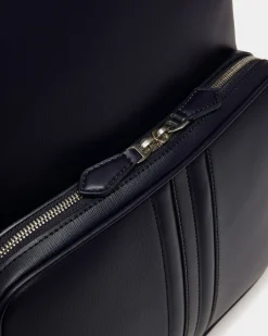 Mythos Rucksack Aus Recyceltem Leder In Navy Blue