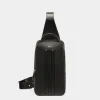 Mythos Sling Bag Aus Recyceltem Leder In Schwarz