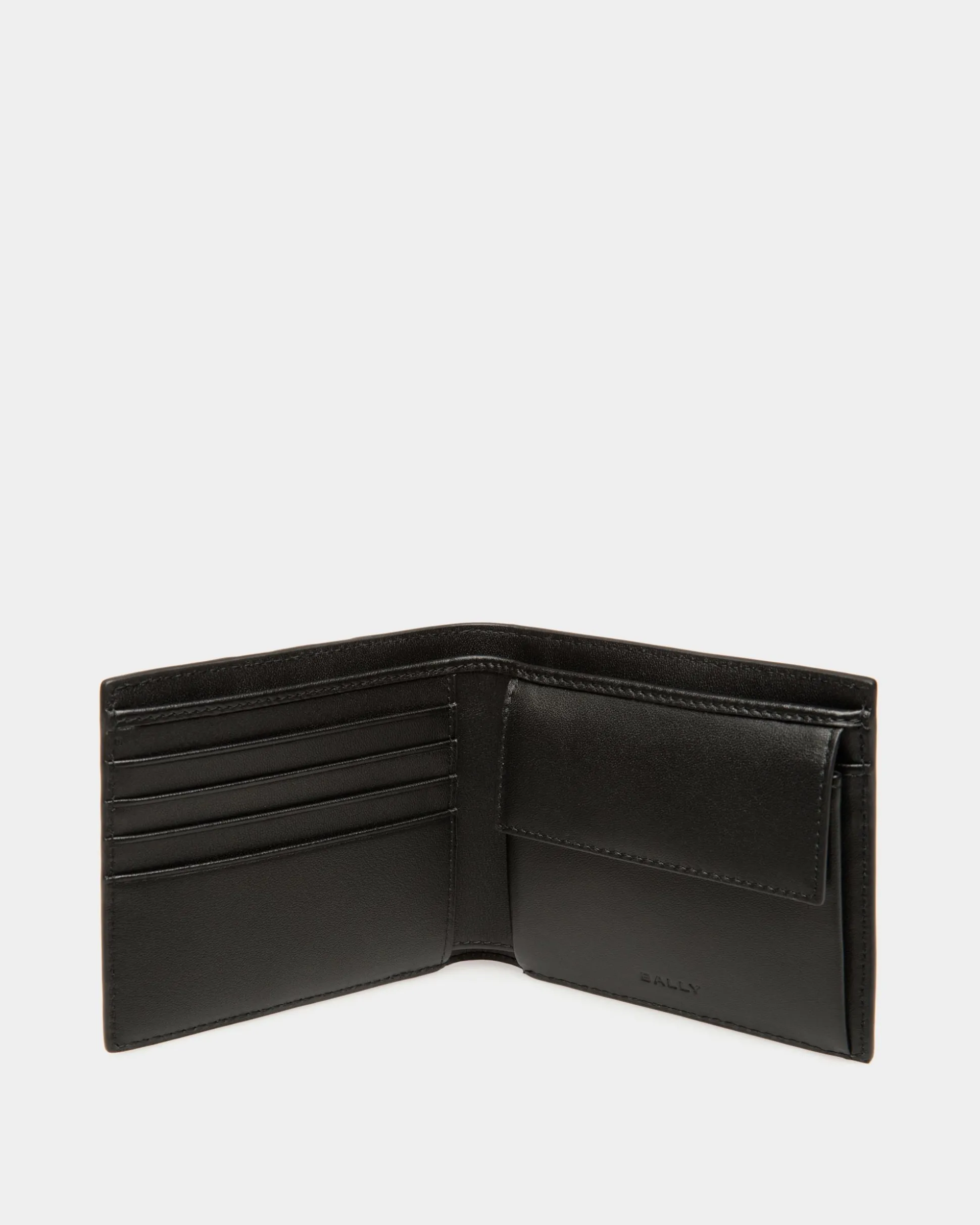 Mythos Zweiteilige Brieftasche Aus Recyceltem Leder In Schwarz