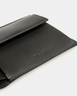 Mythos Zweiteilige Brieftasche Aus Recyceltem Leder In Schwarz