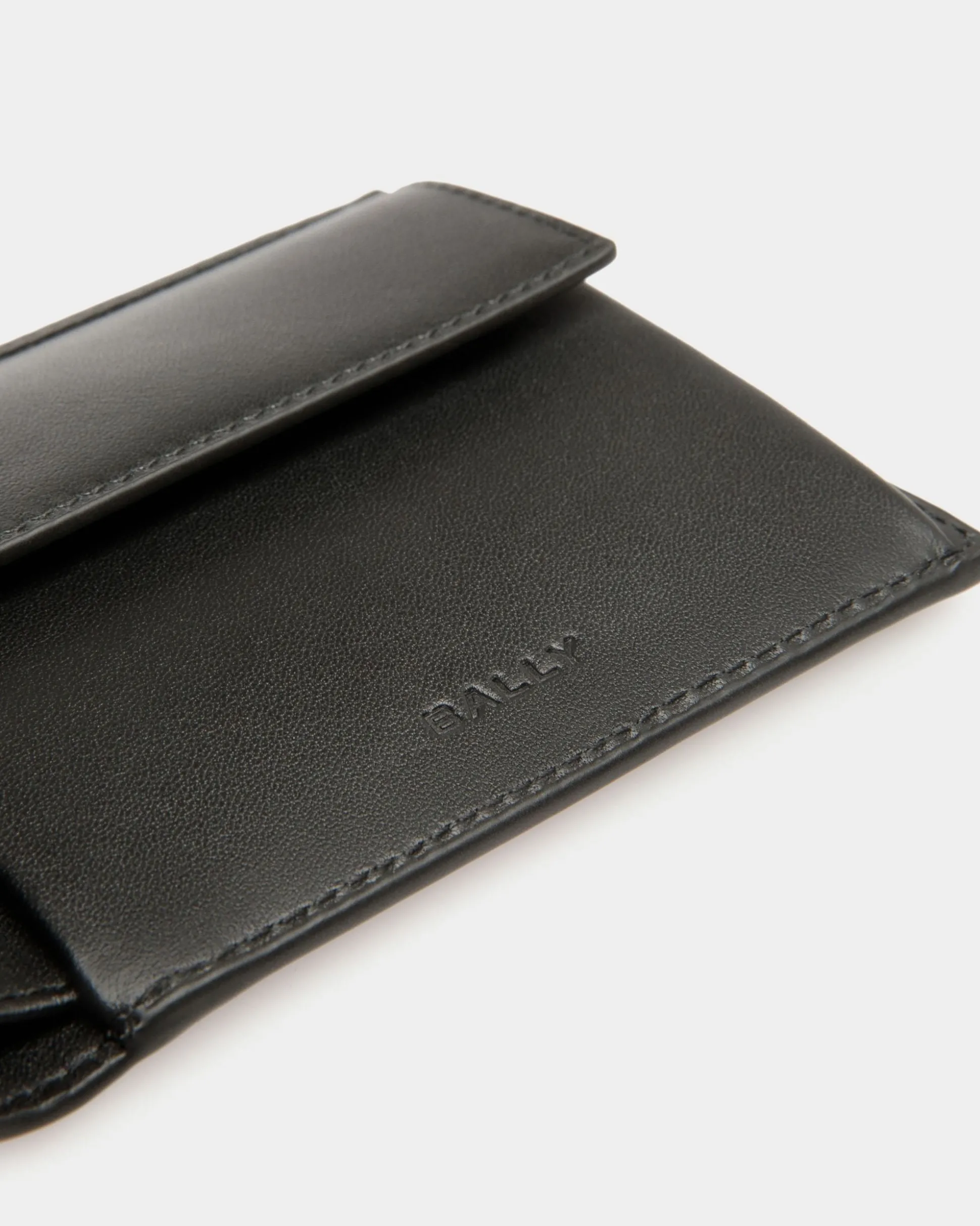 Mythos Zweiteilige Brieftasche Aus Recyceltem Leder In Schwarz