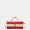 Ollam Henkeltasche Aus Leder In Rot Und Weiß