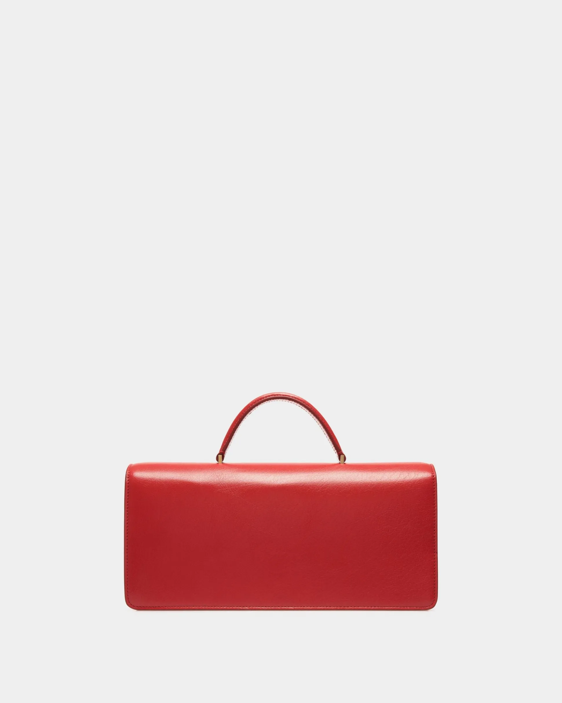 Ollam Henkeltasche Aus Leder In Rot Und Weiß