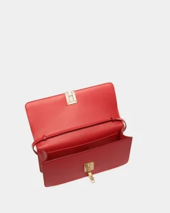 Ollam Henkeltasche Aus Leder In Rot Und Weiß