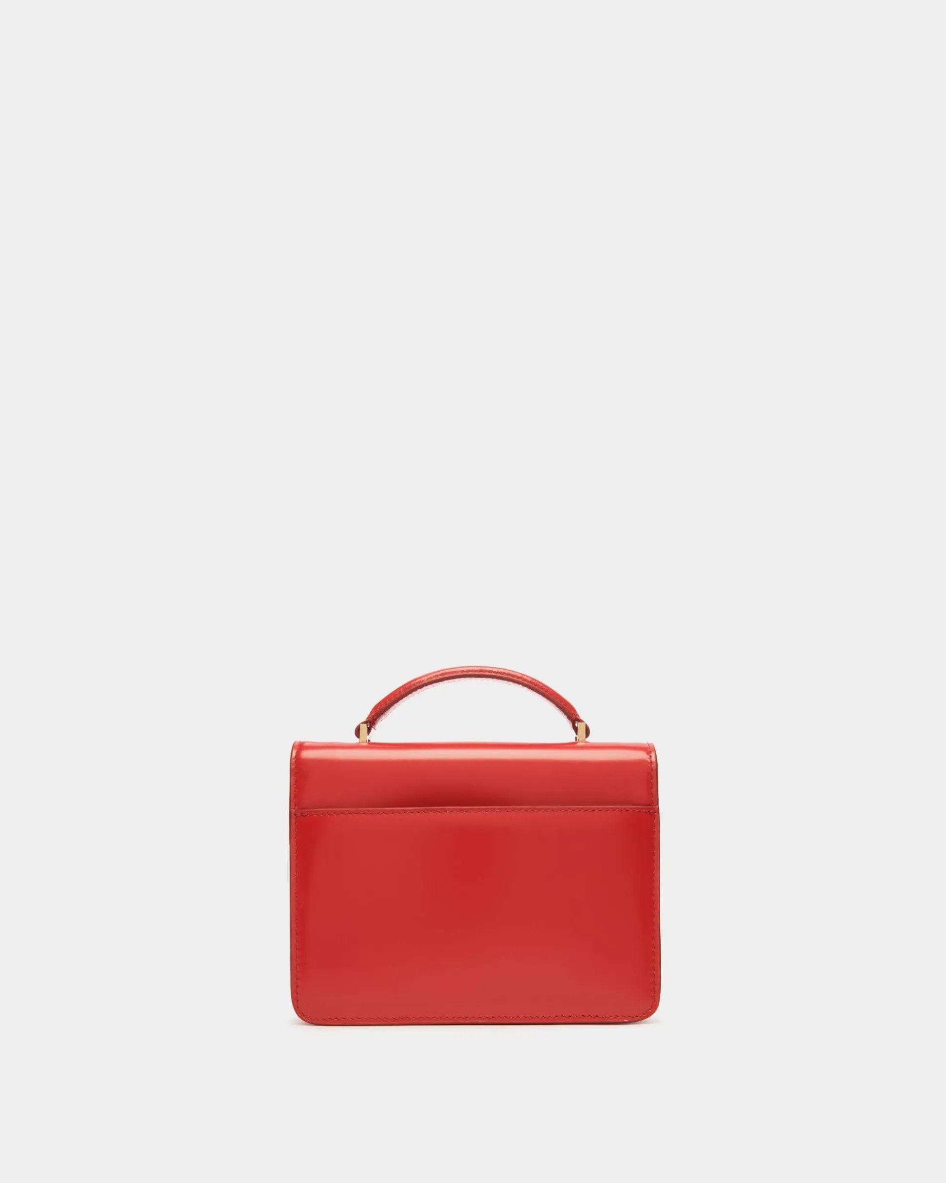 Ollam Mini-Henkeltasche Aus Gebürstetem Leder In Candy Red