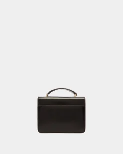 Ollam Mini-Henkeltasche Aus Gebürstetem Leder In Schwarz