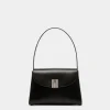 Ollam Schultertasche Aus Leder In Schwarz