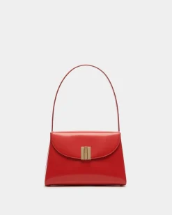 Ollam Schultertasche Aus Gebürstetem Leder In Candy Red