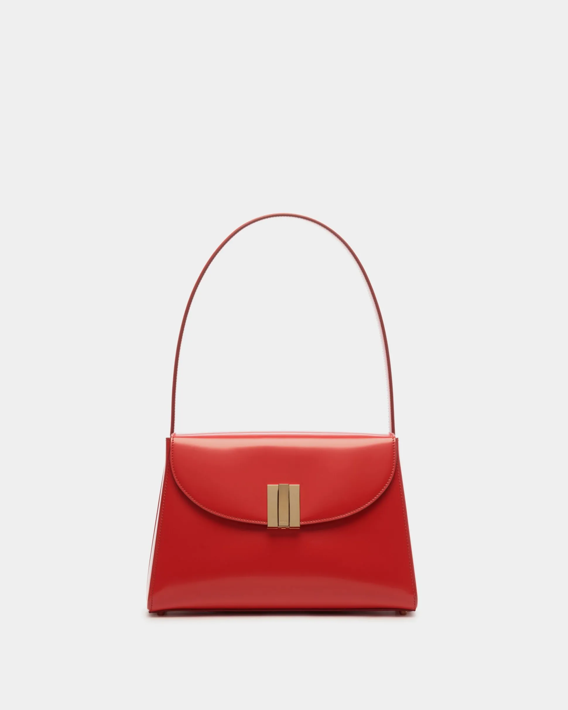 Ollam Schultertasche Aus Gebürstetem Leder In Candy Red
