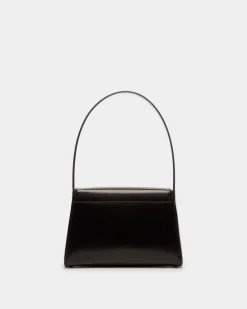 Ollam Schultertasche Aus Gebürstetem Leder In Schwarz