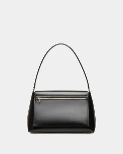 Ollam Schultertasche Aus Leder In Schwarz