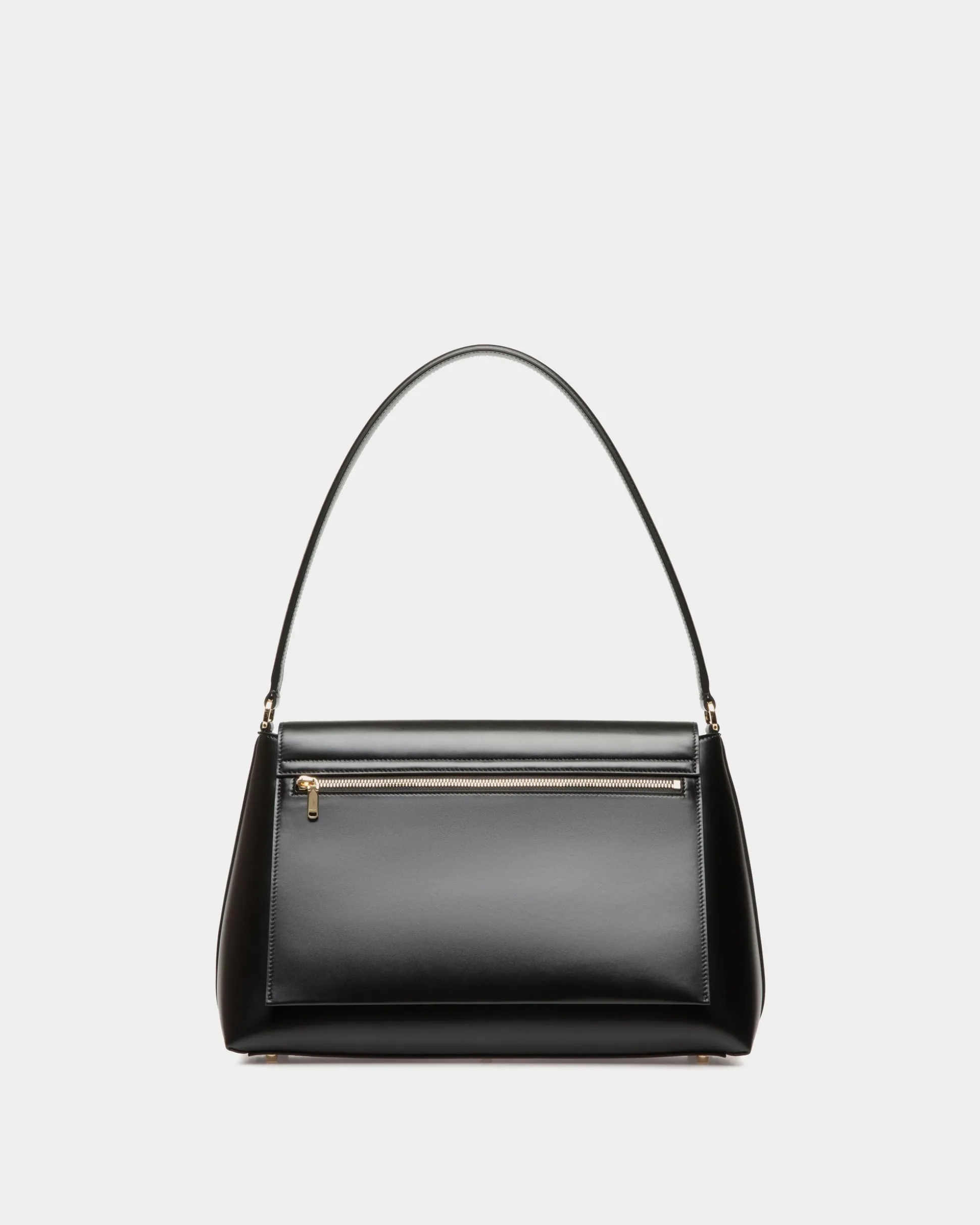 Ollam Schultertasche Aus Leder In Schwarz