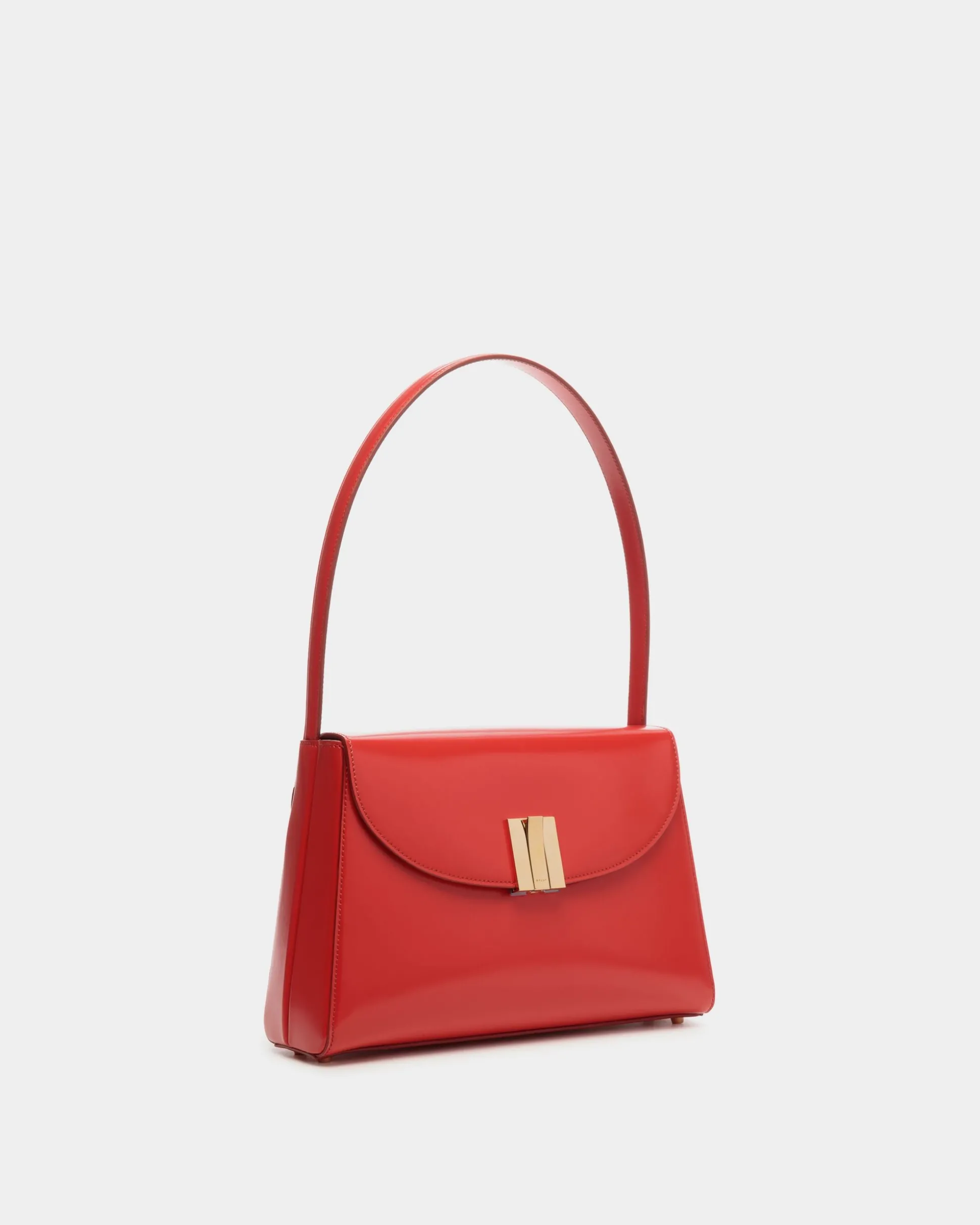 Ollam Schultertasche Aus Gebürstetem Leder In Candy Red