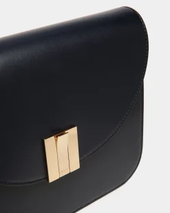Ollam Umhängetasche Aus Leder In Navy Blue
