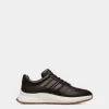 Outline Sneaker Aus Genarbtem Leder In Ebenholzschwarz