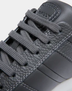 Outline Sneaker Aus Genarbtem Leder In Grau
