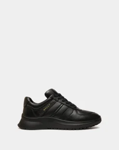 Outline Sneaker Aus Leder In Schwarz