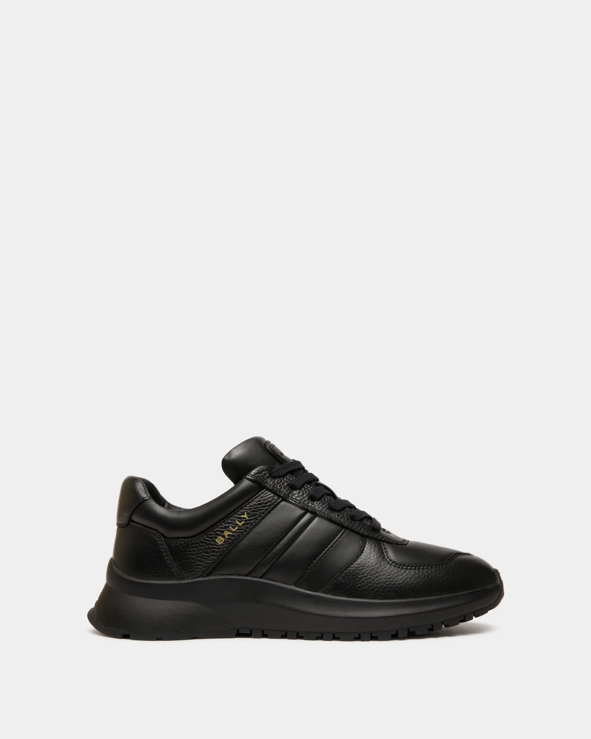 Outline Sneaker Aus Leder In Schwarz