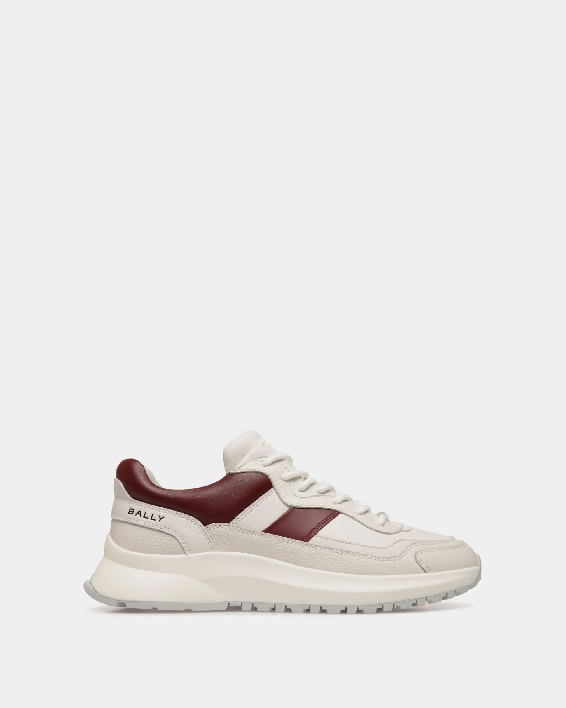 Outline Sneaker Aus Leder In Weiß Und Heritage Red