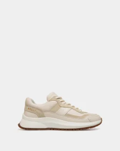 Outline Sneaker Aus Leder In Elfenbein Und Champagne