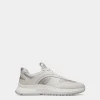 Outline Sneaker Aus Leder Und Nylon In Weiß
