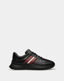 Outline Sneaker Aus Leder In Schwarz