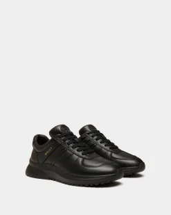 Outline Sneaker Aus Leder In Schwarz