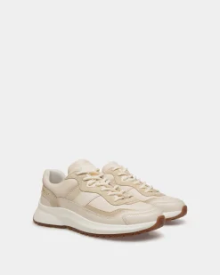 Outline Sneaker Aus Leder In Elfenbein Und Champagne