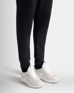 Outline Sneaker Aus Leder Und Nylon In Weiß