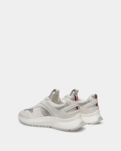 Outline Sneaker Aus Leder Und Nylon In Weiß