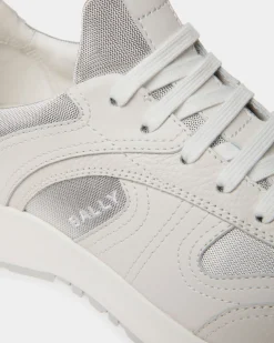 Outline Sneaker Aus Leder Und Nylon In Weiß
