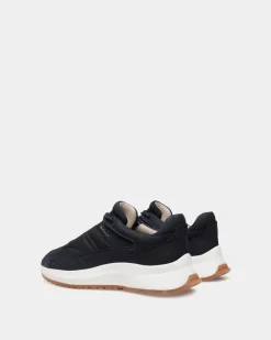 Outline Sneaker Aus Nubukleder In Navy Blue
