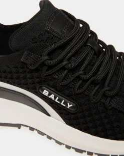Outline Sneaker Aus Schwarzem Strickgewebe