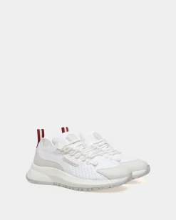 Outline Sneaker Aus Strickgewebe In Weiß