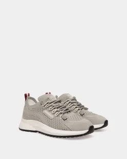 Outline Sneaker Aus Strickgewebe In Grau