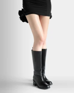 Peggy Stiefel Aus Leder In Schwarz