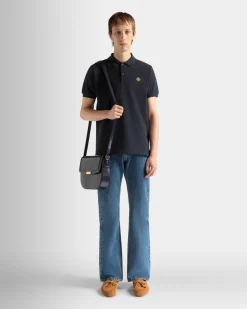 Poloshirt Aus Baumwolle In Navy Blue