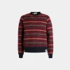 Pullover Mit Rundhalsausschnitt Aus Mehrfarbiger Wolle