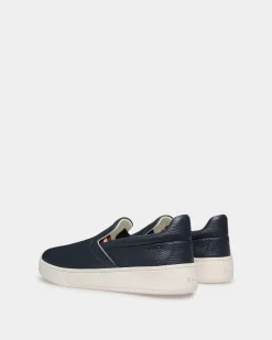 Raise Schlupf-Sneaker Aus Genarbtem Leder In Blau