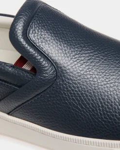Raise Schlupf-Sneaker Aus Genarbtem Leder In Blau
