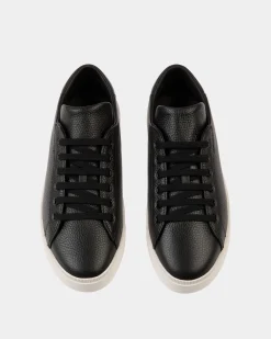 Raise Sneaker Aus Genarbtem Leder In Schwarz