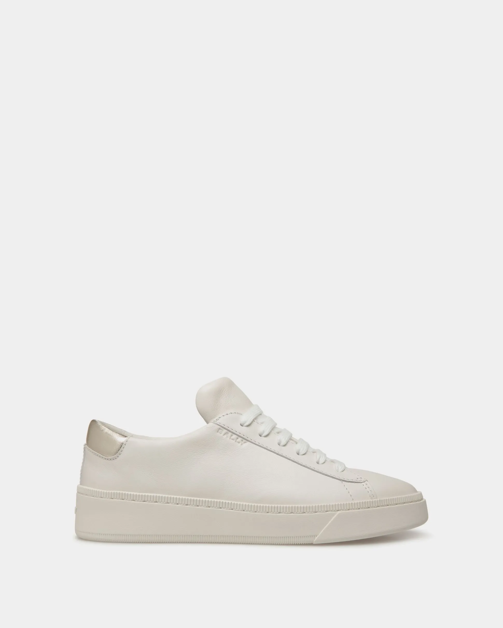 Raise Sneaker Aus Leder In Weiß Und Gold