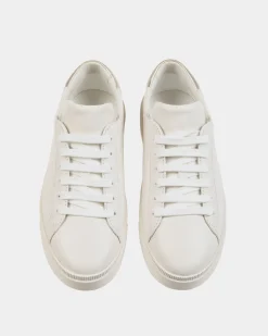 Raise Sneaker Aus Leder In Weiß Und Gold