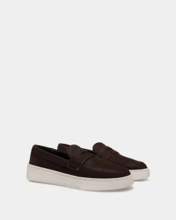 Raise Sneaker Aus Nubukleder In Ebenholzschwarz