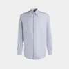Regular Langarmhemd Aus Baumwolle In Light Blue