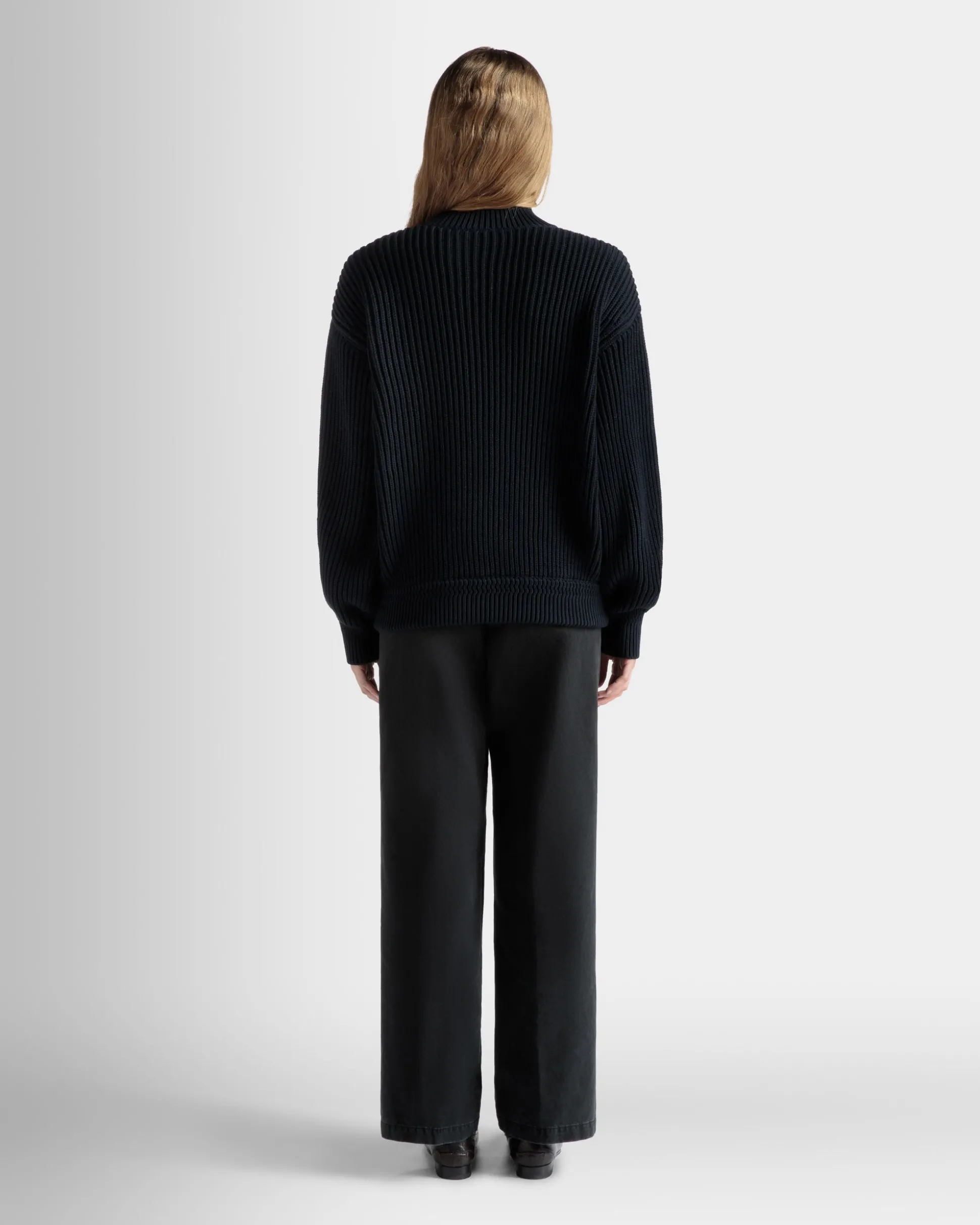 Rollkragenpullover Aus Baumwolle In Navy Blue