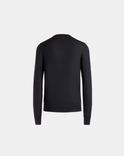 Rundhalspullover Aus Kaschmir In Navy Blue Aus Der Adrien Brody Travel-Kollektion