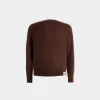 Rundhalspullover Aus Mohair Und Seide In Braun