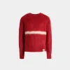 Rundhalspullover Aus Mohair Und Seide In Rot