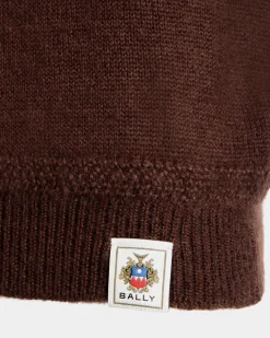 Rundhalspullover Aus Mohair Und Seide In Braun